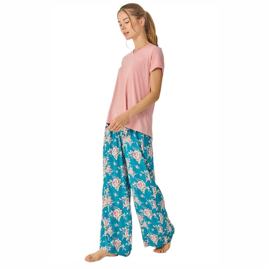 Women's Summer Pyjamas with Flowy Long Pants JJB34 - Image 2