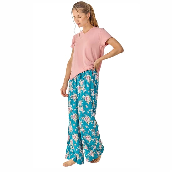 Women's Summer Pyjamas with Flowy Long Pants JJB34 - Image 5