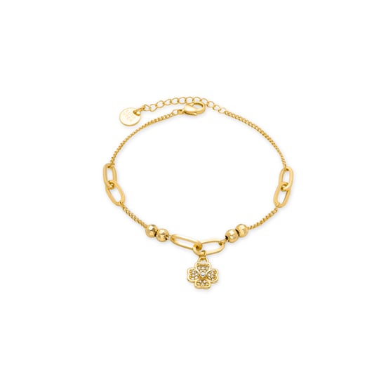 Luxenter armband van glanzende zirkonia afgewerkt in 18K geel goud - Wilya - Image 1