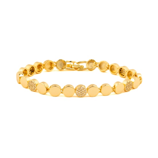Luxenter Armband met schitterende zirkonia, afgewerkt met 18 karaats geelgoud - Sywi - Image 1