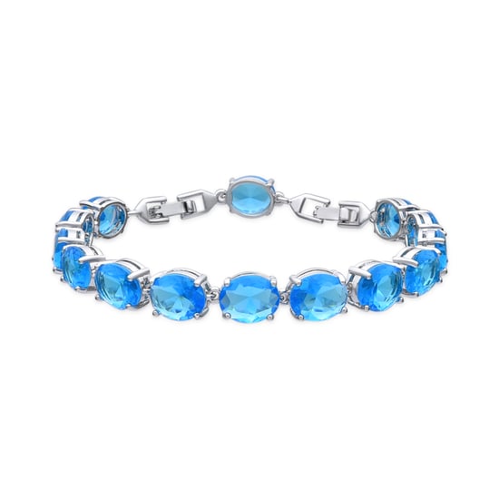 Luxenter Armband met zilveren afwerking en aquamarijn zirkoon - Nou - Image 1