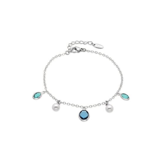 Luxenter armband in metaallegering en witte parel rhodiumafwerking - Sewi - Image 1