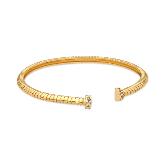 Luxenter Armband met glanzende zirkonia, afgewerkt in 18-karaats geelgoud - Aih - Image 1
