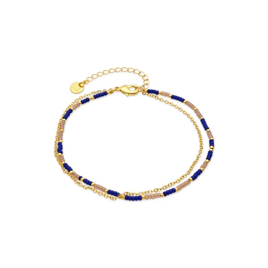 Luxenter armband in metaallegering en donkerblauwe kristal rhodiumafwerking - Zasau - Image 1