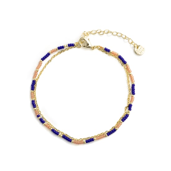 Luxenter armband in metaallegering en donkerblauwe kristal rhodiumafwerking - Zasau - Image 3