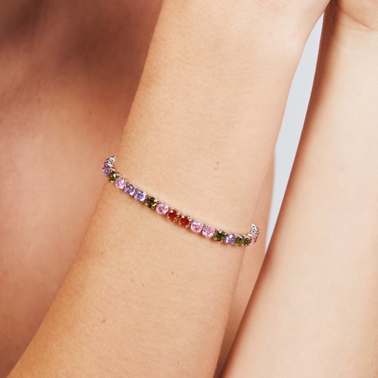 Luxenter Bracelet i Miotal Alloy agus Multicolor Zirconia críochnaithe i Róidiam - Frede - Image 4