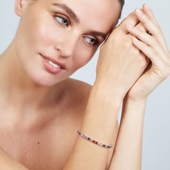 Luxenter Bracelet i Miotal Alloy agus Multicolor Zirconia críochnaithe i Róidiam - Frede - Image 5