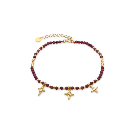 Luxenter Armband van 925 sterling zilver en glanzende zirkonia met 18-karaats goudkleurige afwerking - Paila - Image 1