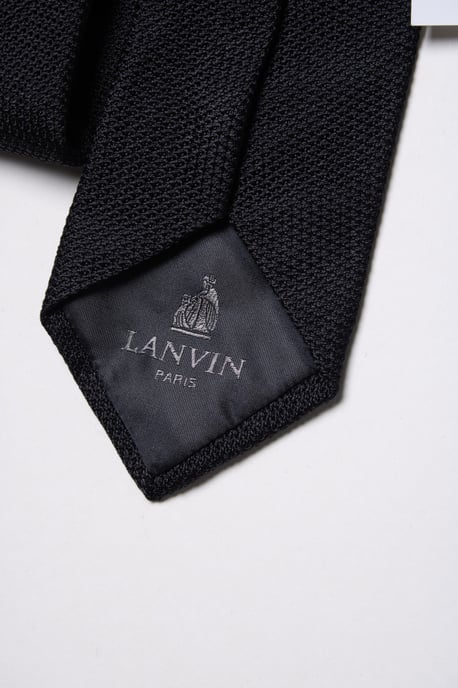 Lanvin, zwarte gestructureerde stropdas - Image 3