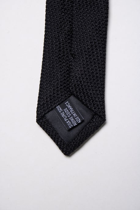 Lanvin, zwarte gestructureerde stropdas - Image 4