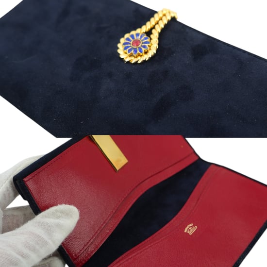 Vintage Gucci portemonnee van suède - Image 5