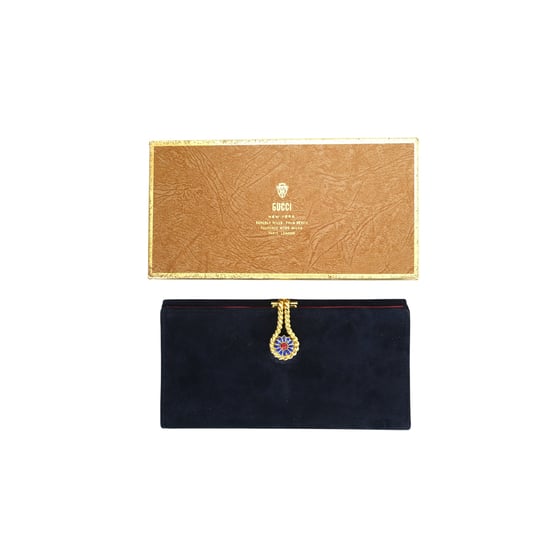 Vintage Gucci portemonnee van suède - Image 6