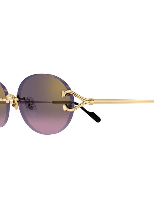 Cartier Zonnebril Paars Verloop/Goud - Image 3