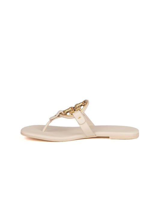 Tory Burch Sandaler Ny Kräm / Guld - Image 3