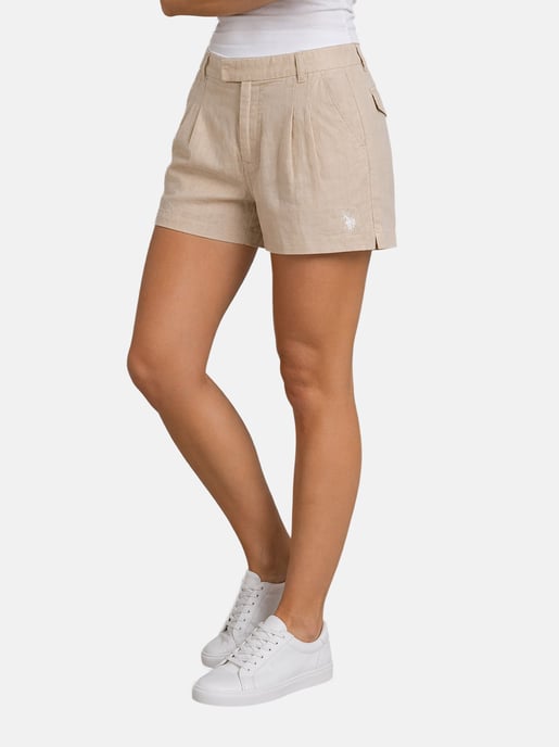 U.S. Polo Assn. dames linnen shorts van linnen-katoenmix - Image 4