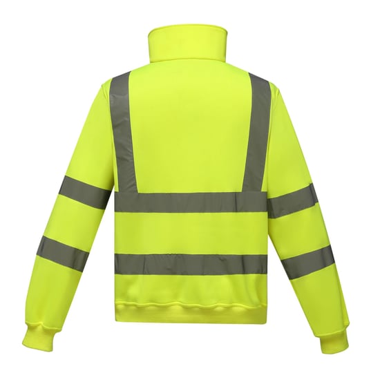 Yoko Uniseks Hi-Vis Sweatshirt met Kwartrits voor Volwassenen (Geel) - Image 2