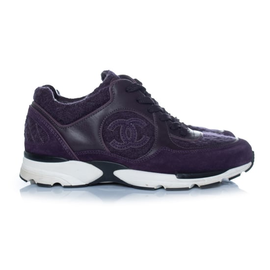 Chanel, lila sneakers med CC-logotyp - Image 4