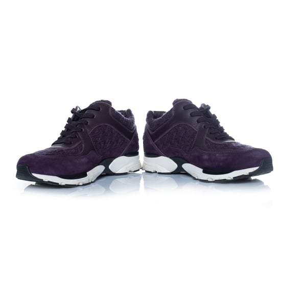 Chanel, lila sneakers med CC-logotyp - Image 6