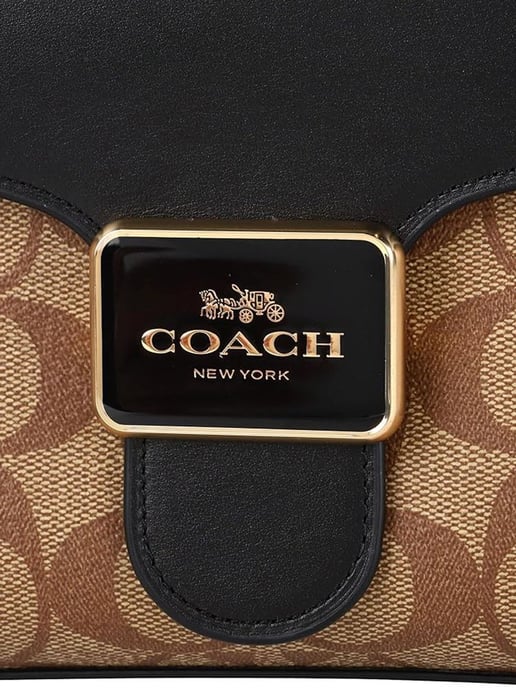 Coach Skulderväska Guld/Khaki Svart Multi - Image 5