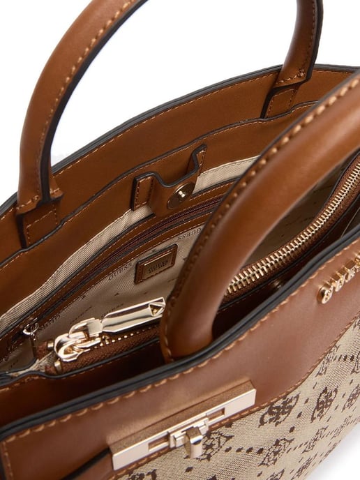 Guess Satchel Bag Latte Logo - Image 4