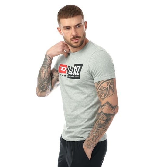 Diesel T Shirt Mens Grey Diego Cuty Short Sleeve - Image 4