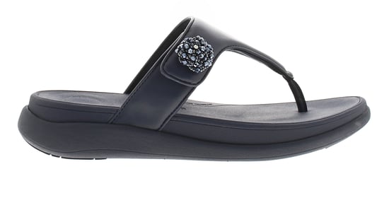 FitFlop Womens Flip Flops Mode Go Beadie Button Toe Post Slip On mindight navy - Image 2