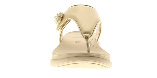 FitFlop Womens Flip Flops Mode Go Beadie Button Toe Post Slip On platino - Image 3