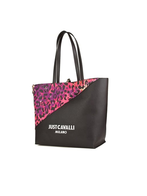 Just Cavalli Shopping Bag Fuxia Multi Print - Image 2