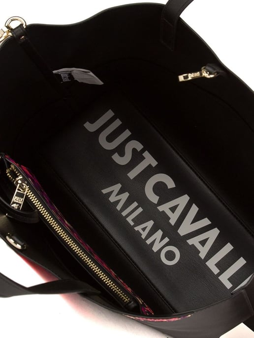 Just Cavalli Shopping Bag Fuxia Multi Print - Image 4