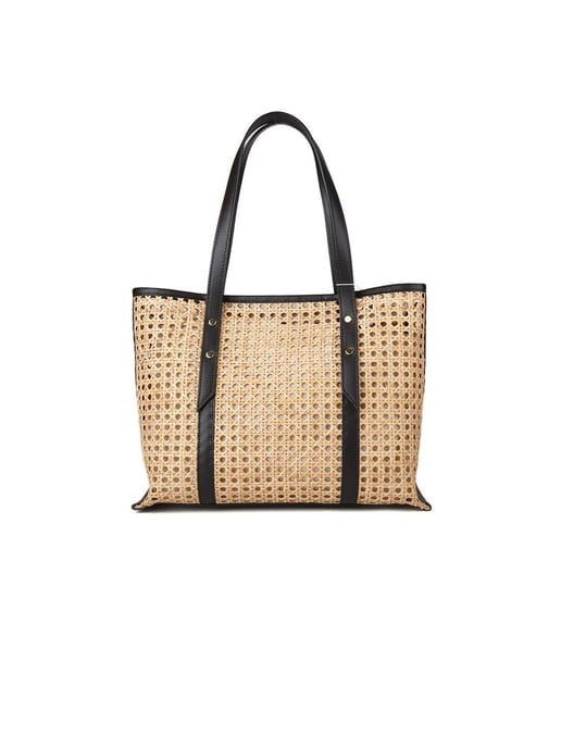Giulia Monti Tote Bag Beige/Black - Image 1