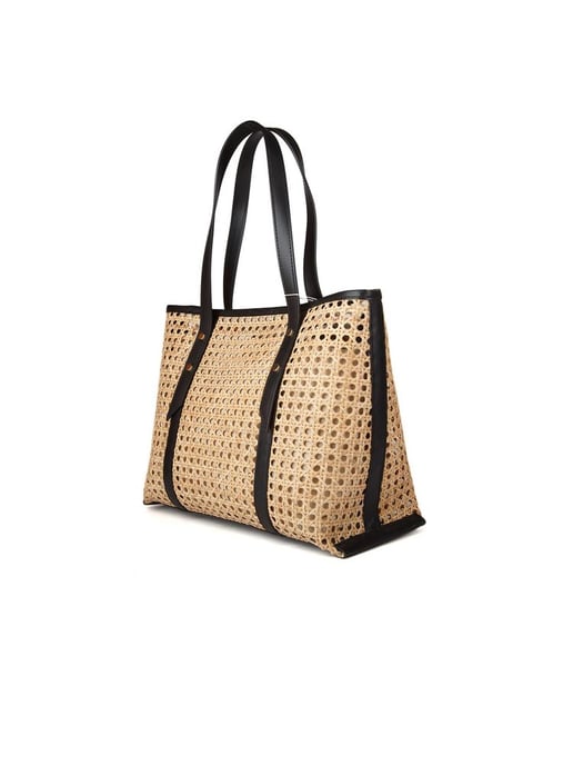 Giulia Monti Tote Bag Beige/Black - Image 2
