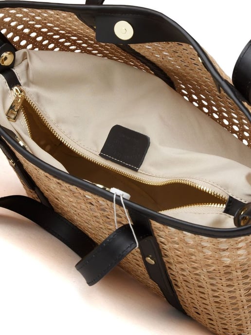 Giulia Monti Tote Bag Beige/Black - Image 4