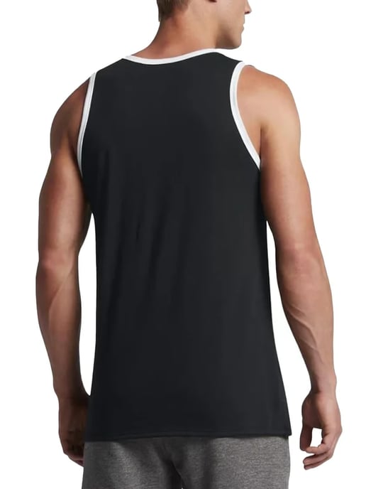 Nike Air Mens Athletic Black/White Vest Tank Top - Image 2