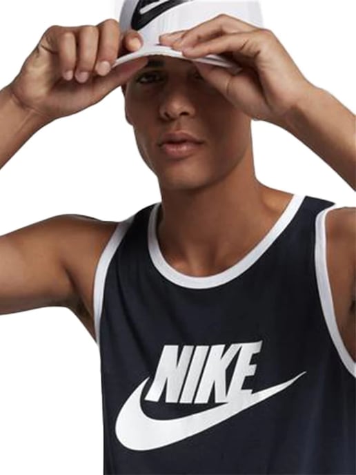 Nike Air Mens Athletic Black/White Vest Tank Top - Image 3