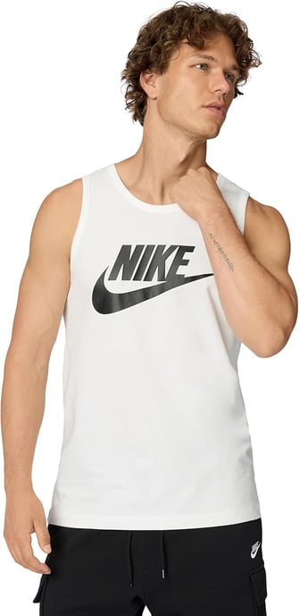 Nike Air Mens Athletic White Vest Tank Top - Image 1