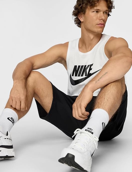 Nike Air Mens Athletic White Vest Tank Top - Image 4