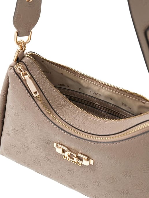 Guess Axellväska Mörk Taupe Logotyp - Image 3