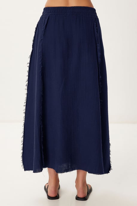 Katoenen Mouwloze Blouse en Wijde Rok Set - Image 5