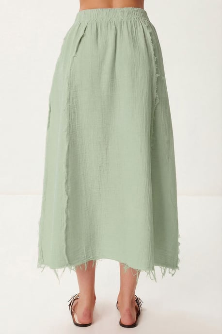 Katoenen Mouwloze Blouse en Wijde Rok Set - Image 6