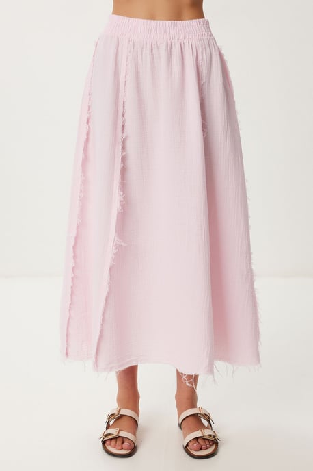 Katoenen Mouwloze Blouse en Wijde Rok Set - Image 5