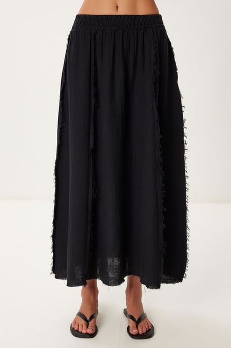 Katoenen Mouwloze Blouse en Wijde Rok Set - Image 4