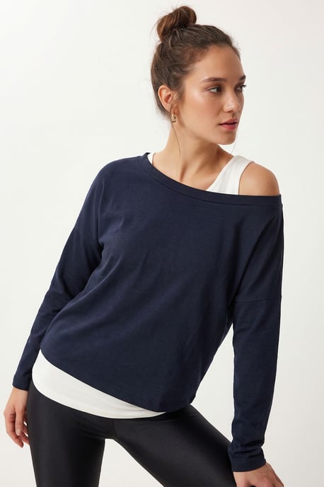 Boot hals Lange Mouw Blouse - Image 1