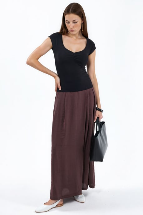 V-hals Korte Mouwen Drape Blouse - Image 3