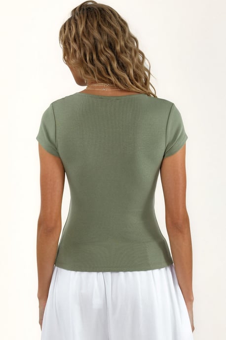 V-hals Modal Katoenmix Blouse - Image 5