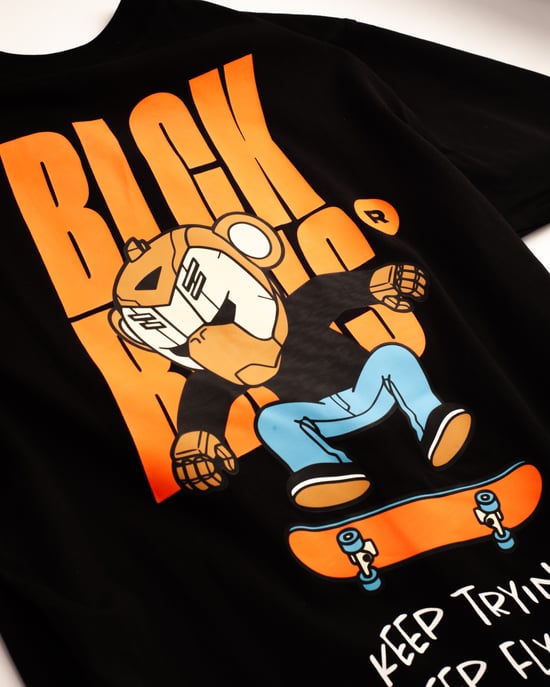 Black Bananas Kinderen Keep Flying T-shirt, Zwart - Image 3