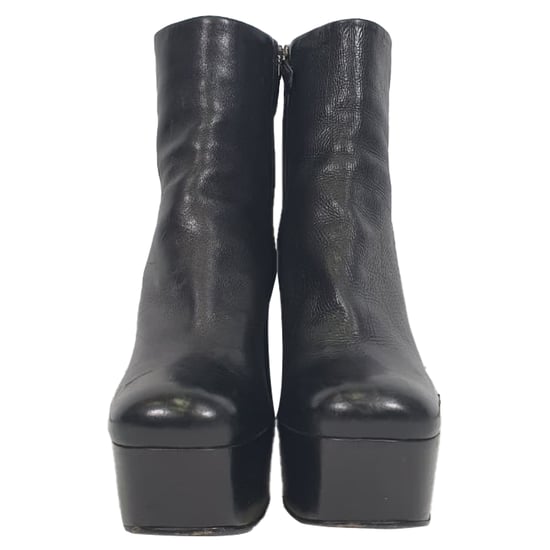Prada Platform Ankle Boots in Black Leather - Image 2