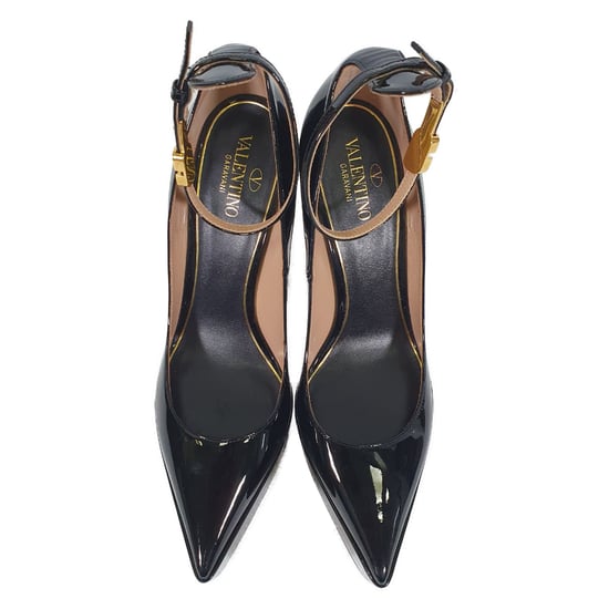 Valentino Garavani Tan-Go 165 Plateau Pumps in Zwart Glanzend Leer - Image 5