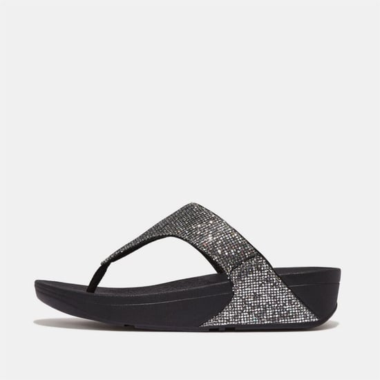 Women's Fit Flop Glitterball Toe Post Sandals in Silver - Image 1