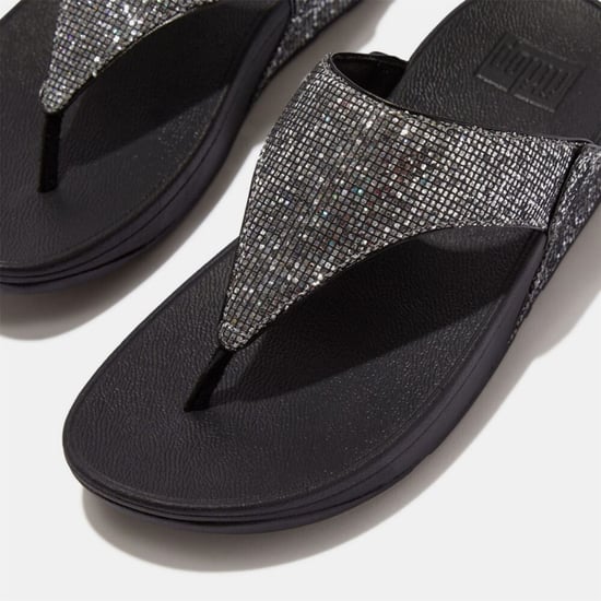 Women's Fit Flop Glitterball Toe Post Sandals in Silver - Image 5