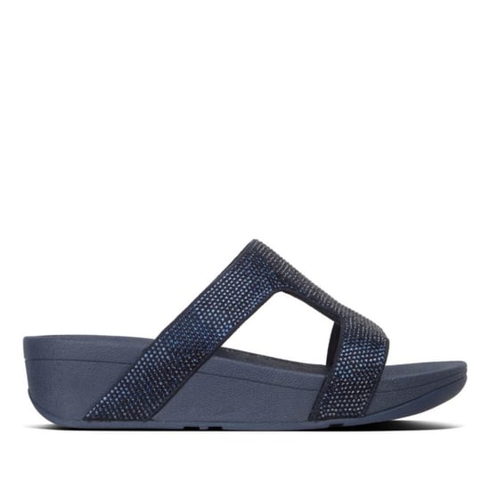 Women's Fit Flop Sliders in Navy - Image 1